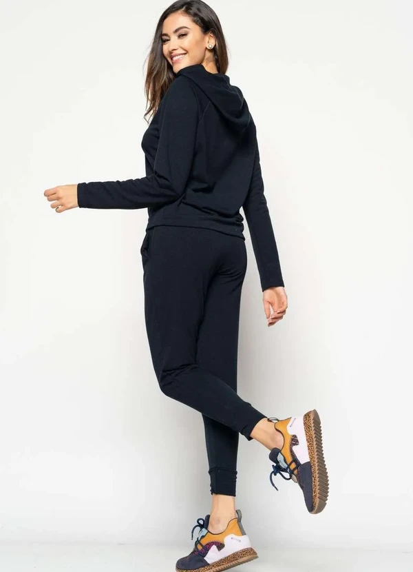 Salvatore Fashion - Calça Comfy Jogger  Moletinho  Fashion Preto 4