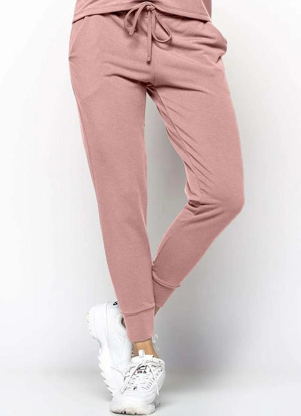 Salvatore Fashion - Calça Comfy Jogger Moletinho Fashion Rosa