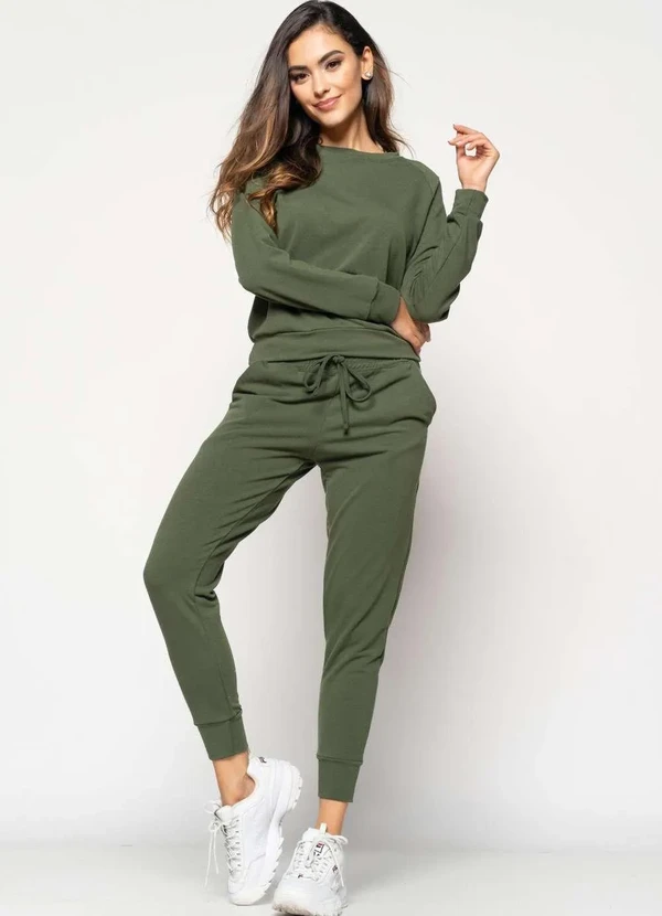 Salvatore Fashion - Calça Comfy Jogger  Moletinho  Fashion Verde 2