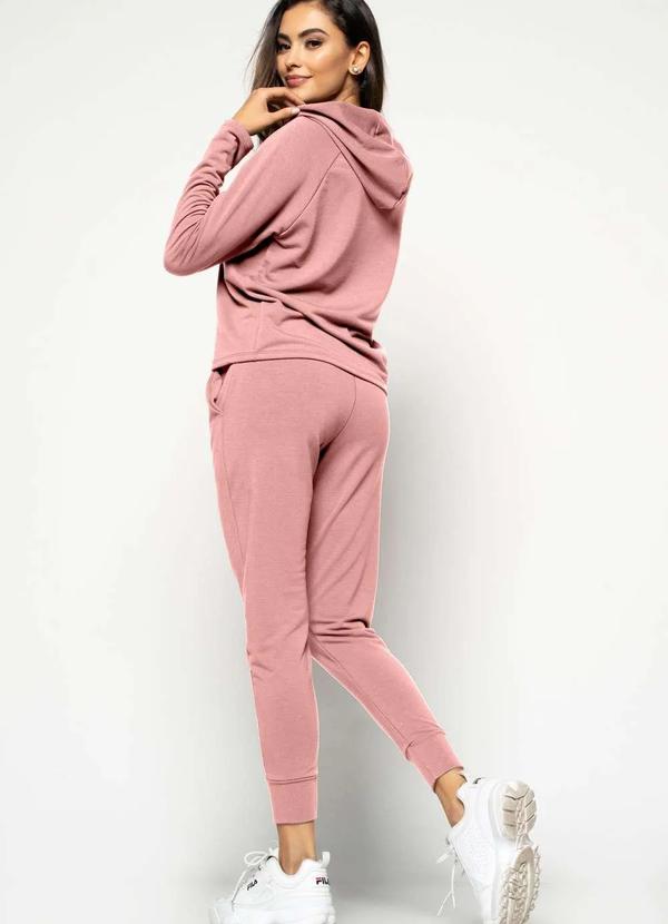 Salvatore Fashion - Casaco Comfy com Capuz Moletinho Fashion Rosa 4