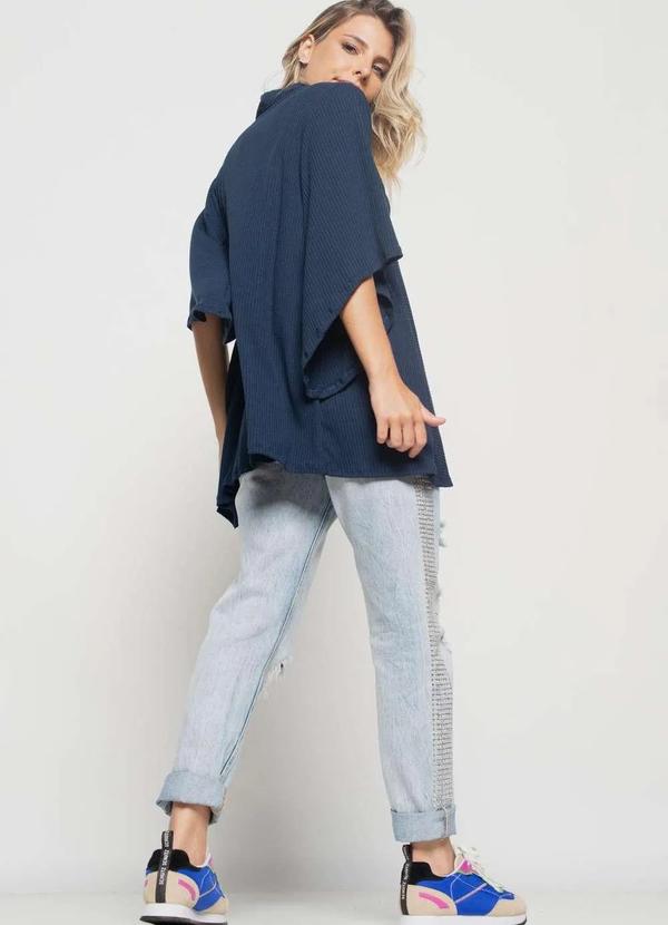 Salvatore Fashion - Kimono Canelado  Fashion Azul 3