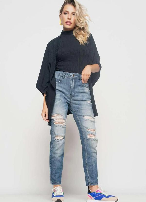 Salvatore Fashion - Kimono Canelado Fashion Preto