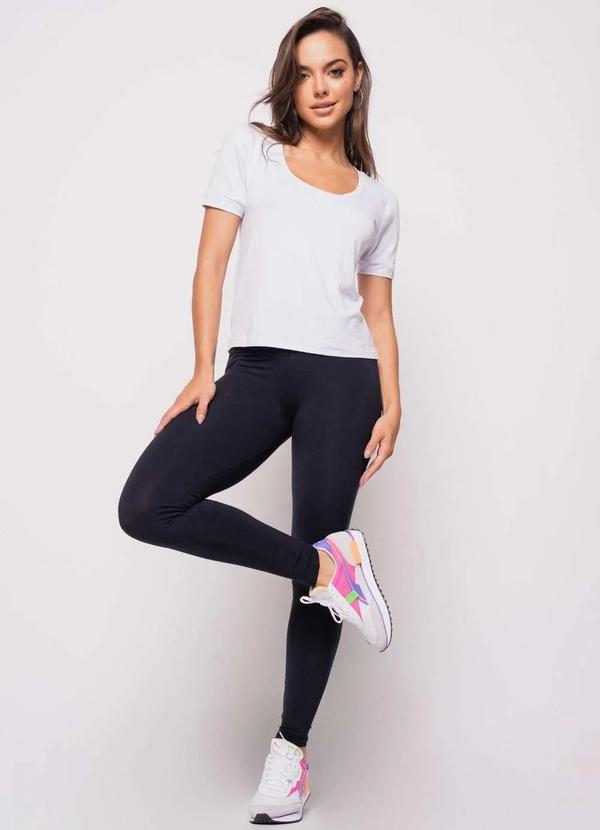 Salvatore Fashion - Calça Legging Suplex Poliamida Fashion Preto