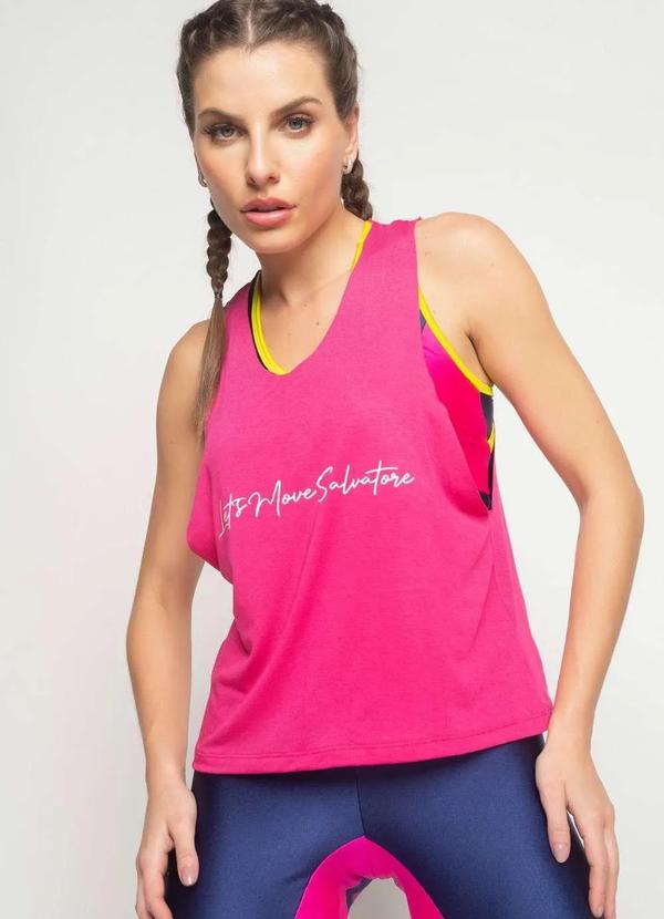 Salvatore Fashion - Regata Lets Move Malha Fashion Rosa 1