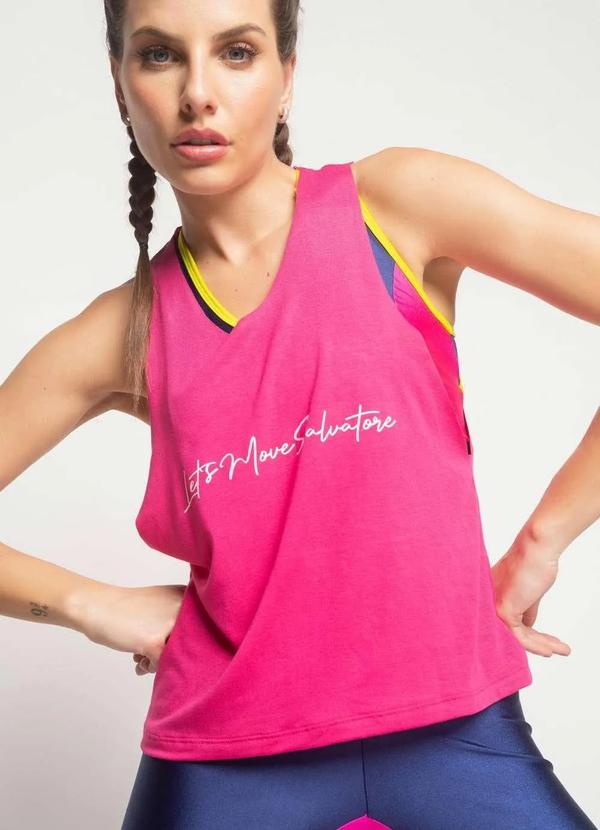 Salvatore Fashion - Regata Lets Move Malha Fashion Rosa 2