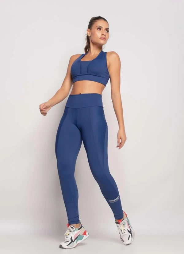 Salvatore Fashion - Top Suplex Poliamida Liso com Decote Azul 4