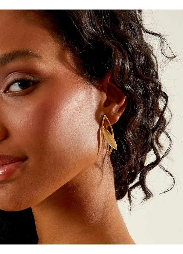 Zinzane - Brinco Zinzane Feminino Mix Folhas - Dourado Dourado 2