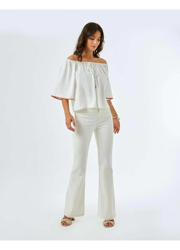 Zinzane - Blusa Zinzane Feminino Ampla Ponteira - Off White Branco 3
