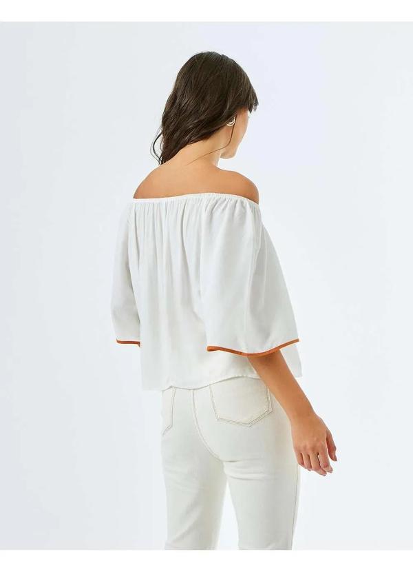 Zinzane - Blusa Zinzane Feminino Ampla Ponteira - Off White Branco 4