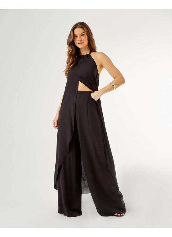 Zinzane - Tunica Zinzane Feminino Detalhe Fenda - Preto Preto