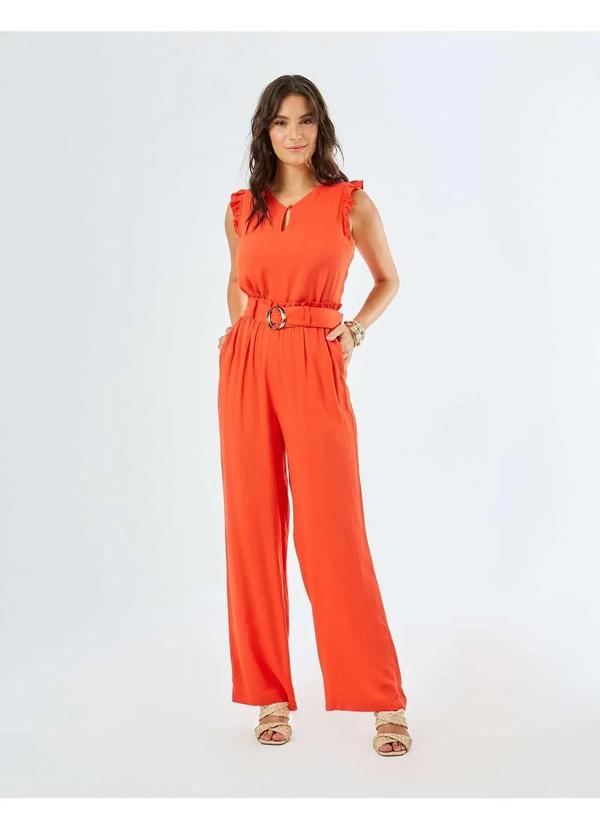 Zinzane - Calca Zinzane Feminino Clochard Viscose Especial - Coral Laranja 1