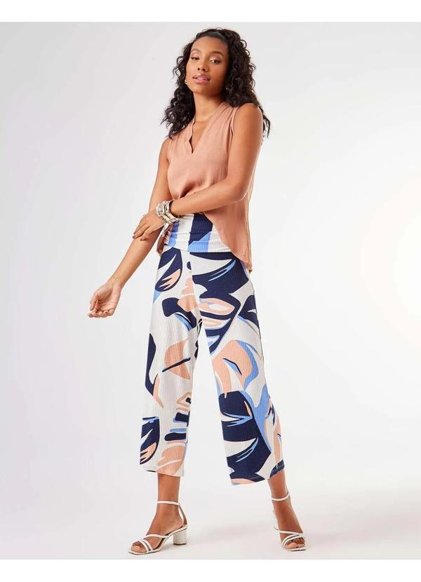 Zinzane - Calca Zinzane Feminino Floral Ipa Branco