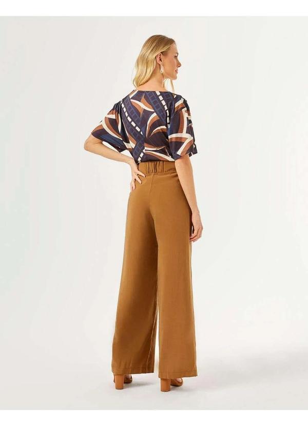 Zinzane - Calca Zinzane Feminino Pantalona Washed - Conhaque Marrom 4