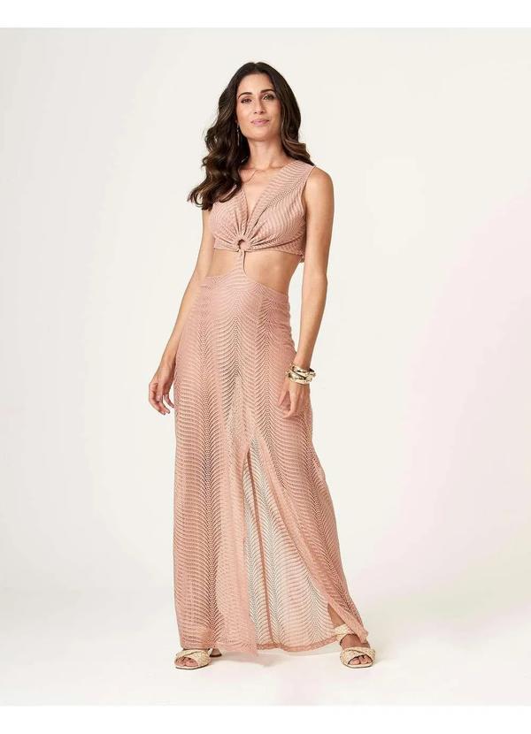 Zinzane - Vestido Zinzane Feminino Cintura Vazada - Rose Rosa