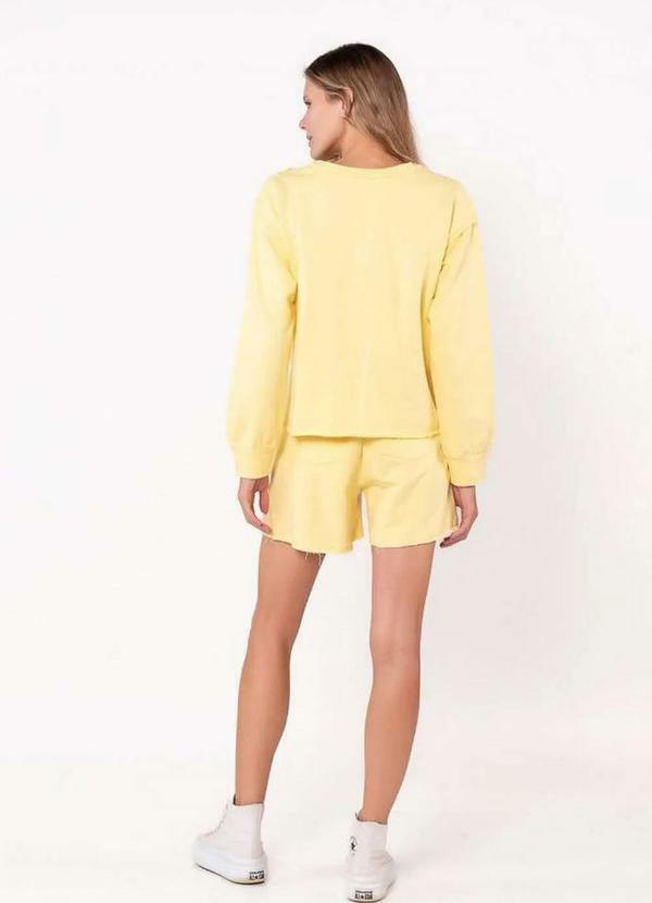 Lamis - Blusa Moletinho Guippir Floral Amarelo 5