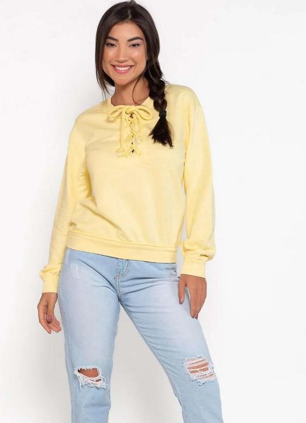 Lamis - Blusa Moletom Cordao Amarelo