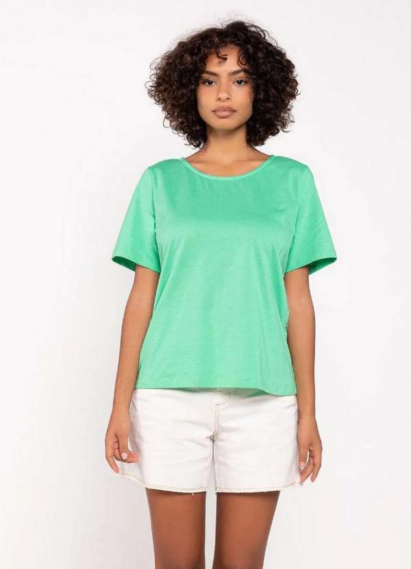 Lamis - T-Shirt Algodao Detalhe Corrente Lateral Verde
