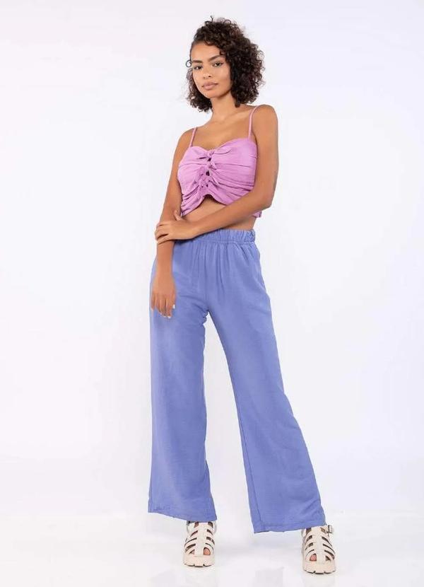 Lamis - Top Algodao nos Lastex nas Costas Lilas