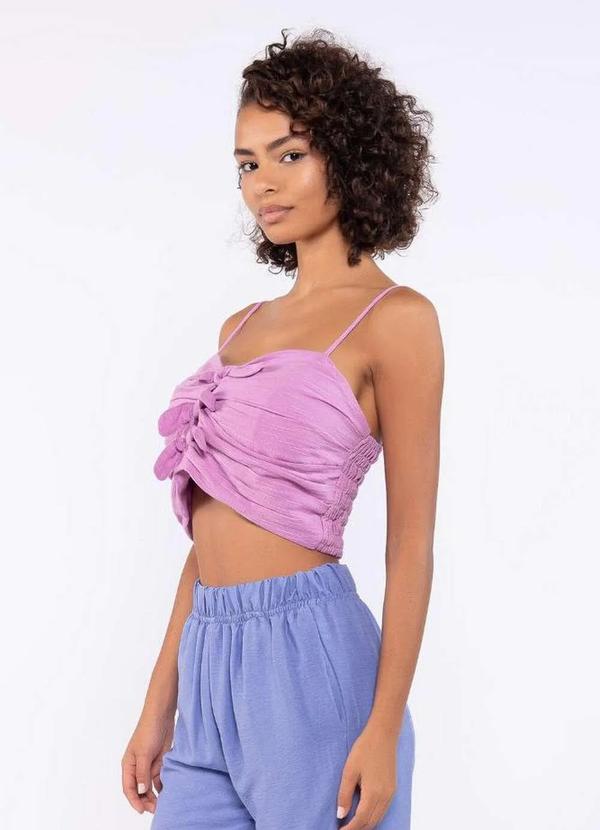 Lamis - Top Algodao nos Lastex nas Costas Lilas 2