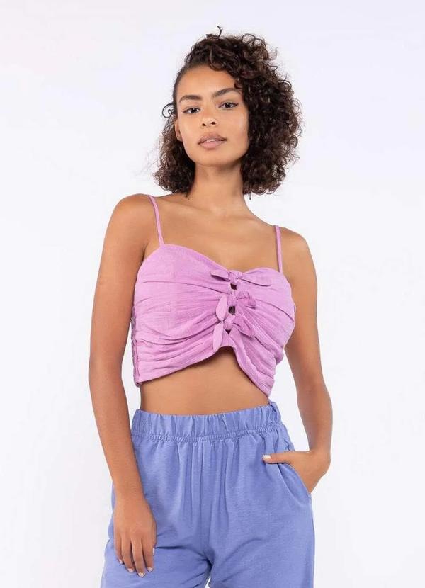 Lamis - Top Algodao nos Lastex nas Costas Lilas 3