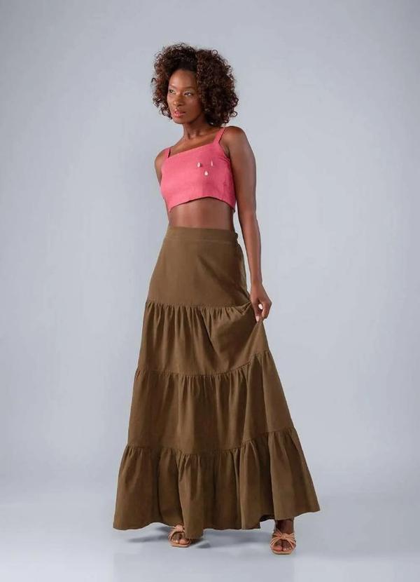 Lamis - Top em Linho com Lastex Ziper nas Costas Roxo