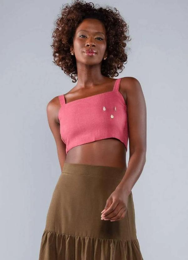 Lamis - Top em Linho com Lastex Ziper nas Costas Roxo 3