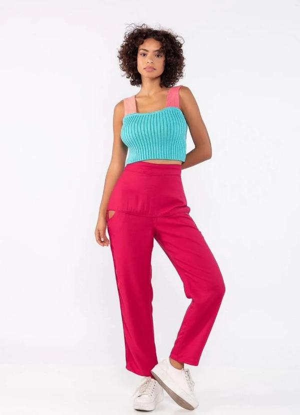 Lamis - Calca Daisy Recorte Lateral Vinho