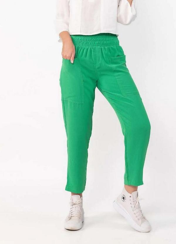 Lamis - Calca Elastico no Cos Bolso Frontal Verde