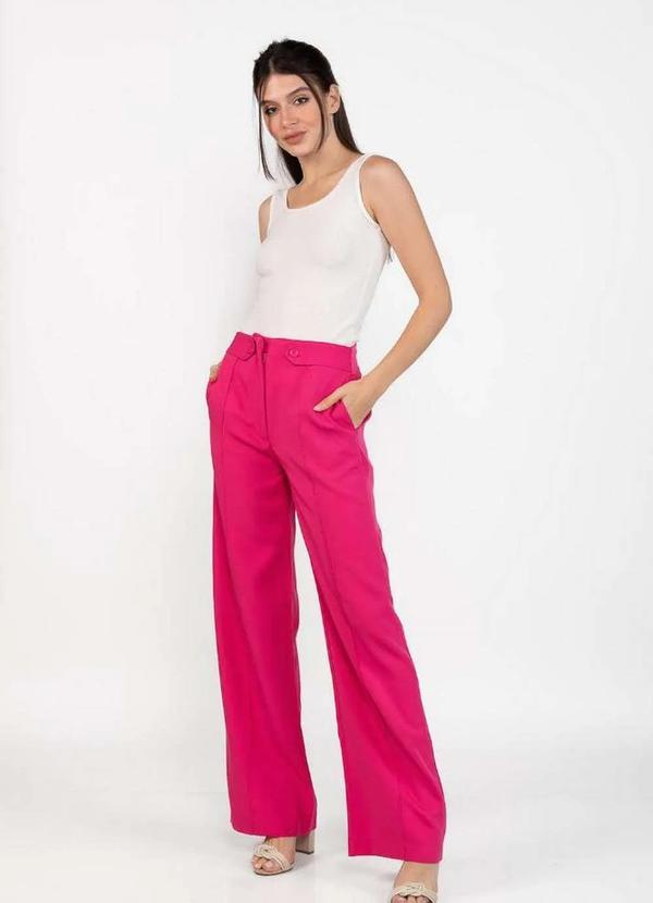 Lamis - Calca Pantalona Alfaiataria Lisa Pink 2