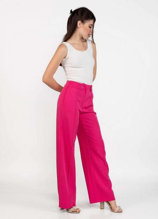 Lamis - Calca Pantalona Alfaiataria Lisa Pink 3