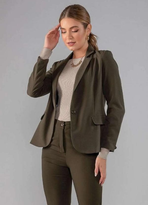 Lamis - Blazer Alfaiataria Totem Acinturado Verde Musgo 3