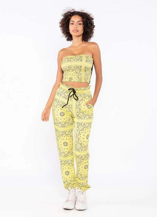 Lamis - Conjunto Jogger Estampa Lenco Verde