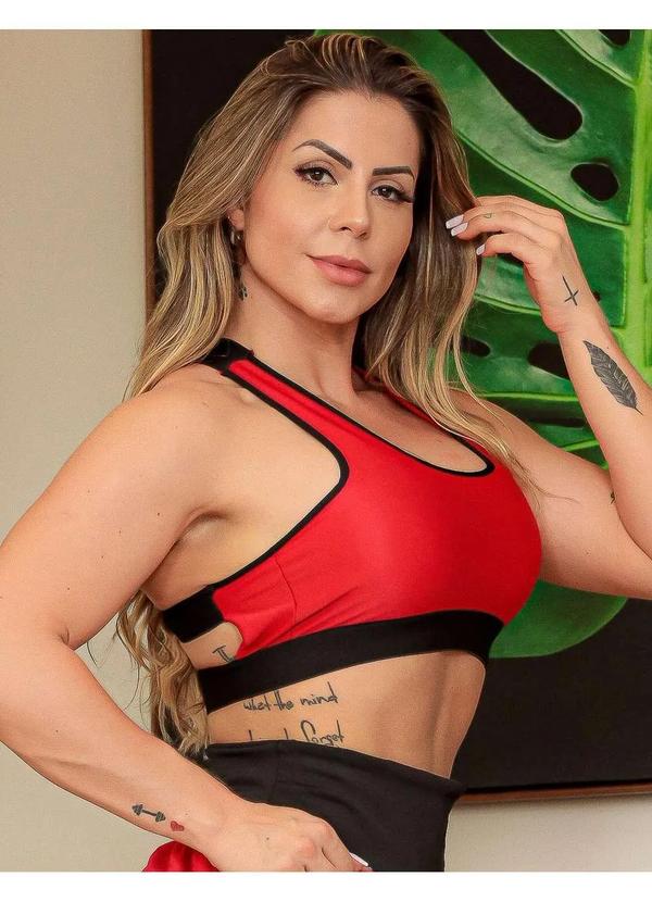 Fitmoda - Top Fitness em Dry Fit com Bojo Removivel Vermelho 3