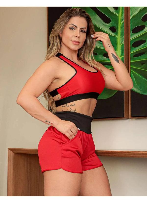 Fitmoda - Top Fitness em Dry Fit com Bojo Removivel Vermelho 4