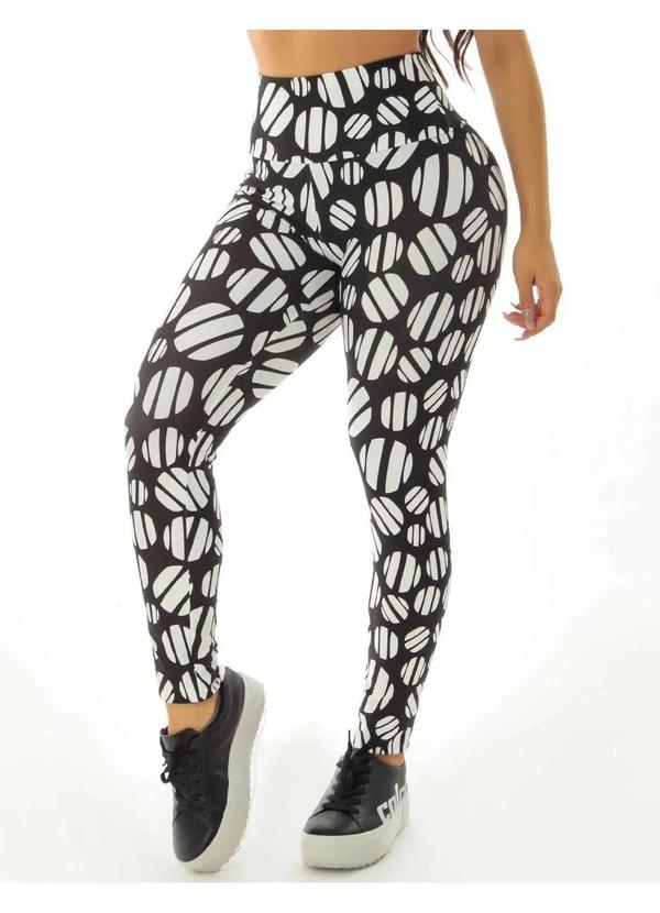 Fitmoda - Calca Feminina Cos Alto Fitness Estampada Estampado