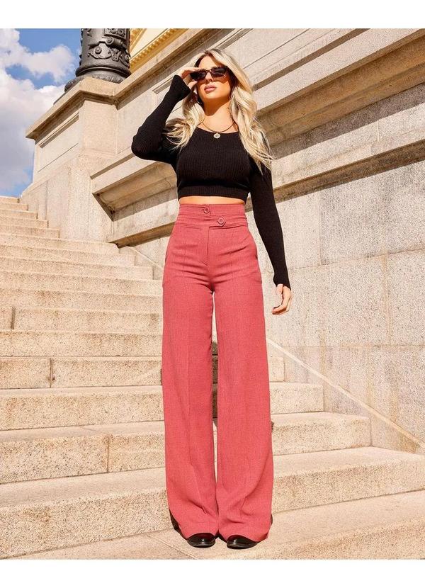 Dot Clothing - Blusa Cropped Dot Clothing Manga Longa Preto Preto