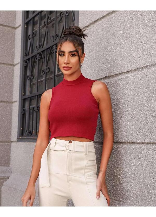 Dot Clothing - Cropped Dot Clothing Rayon Vermelho Vermelho