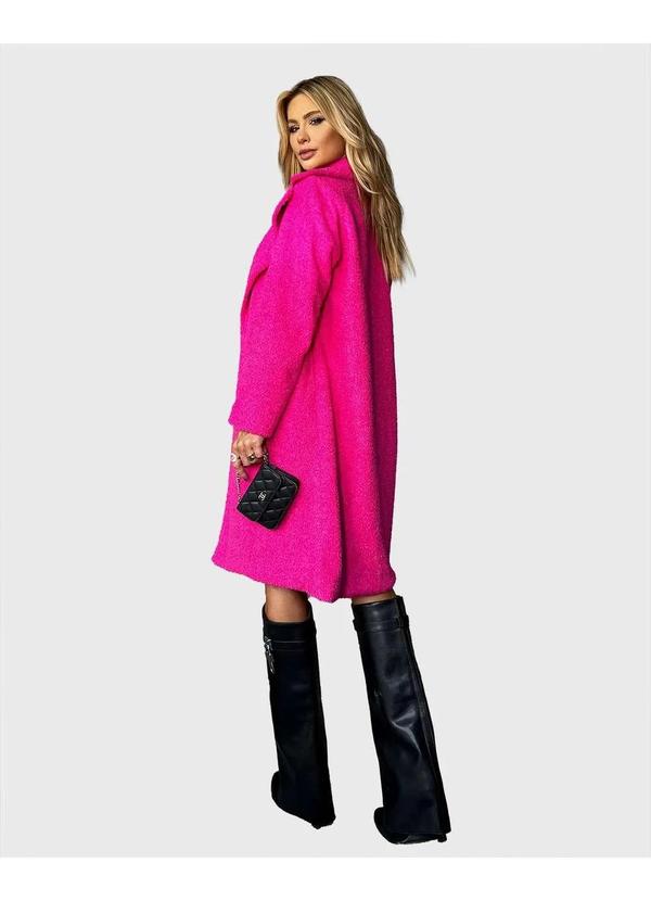 Dot Clothing - Casaco Dot Clothing Longo Pink Rosa 2