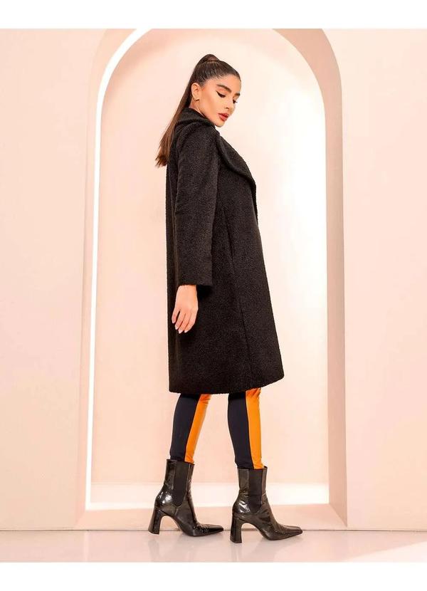 Dot Clothing - Casaco Dot Clothing Longo Preto Preto 6