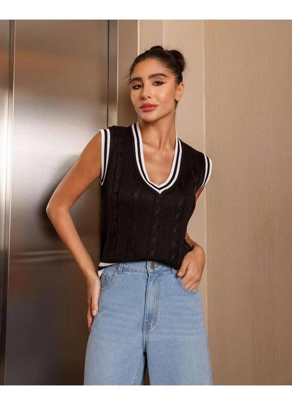 Dot Clothing - Colete Dot Clothing College Preto Preto