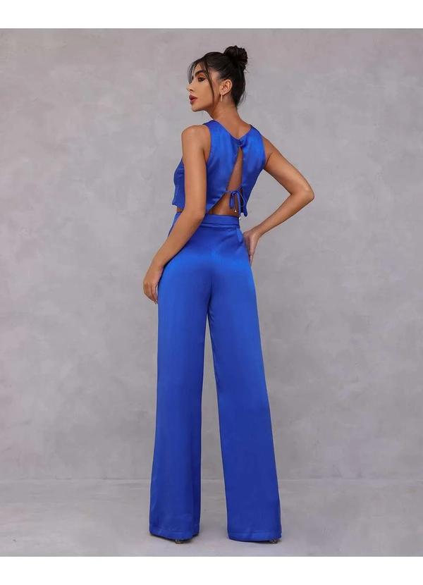 Dot Clothing - Conjunto Dot Clothing Calca Acetinado Azul Azul 6