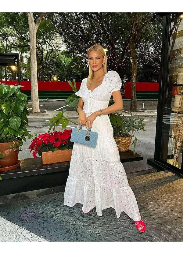 Cashier - Vestido Cashier Longo Laise Branco Branco