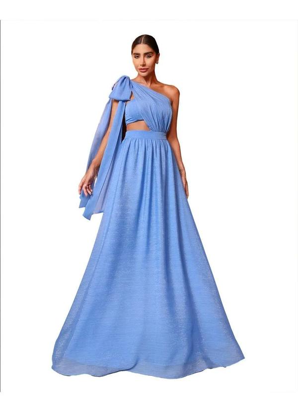 Dot Clothing - Vestido Dot Clothing Longo com Top Azul Claro Azul 8