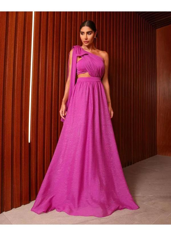 Dot Clothing - Vestido Dot Clothing Longo com Top Pink Rosa