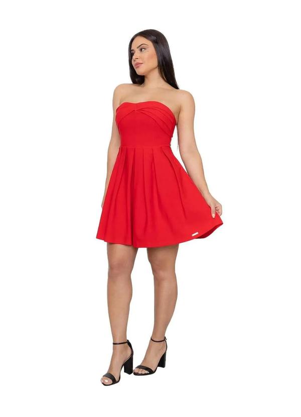 Limone - Vestido Limone Rodado Tomara que Caia Vermelho Verde