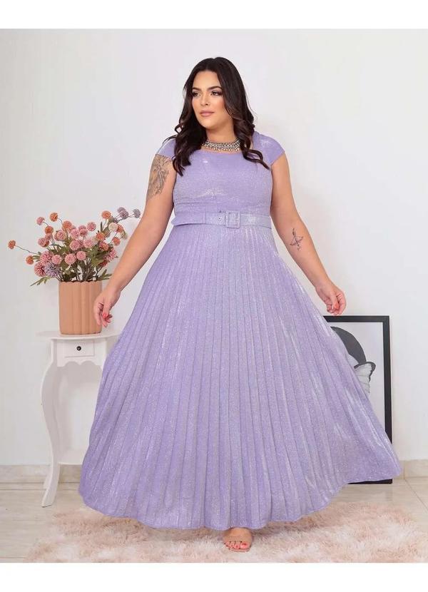 Cappuccino - Vestido Cappuccino Longo Plissada Lavanda Rosa