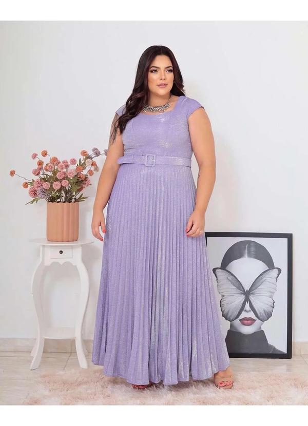 Cappuccino - Vestido Cappuccino Longo Plissada Lavanda Rosa