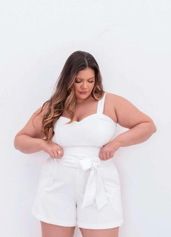 Predilects Plus - Top Plus Size Alfaiataria Ana Maya Branco 3