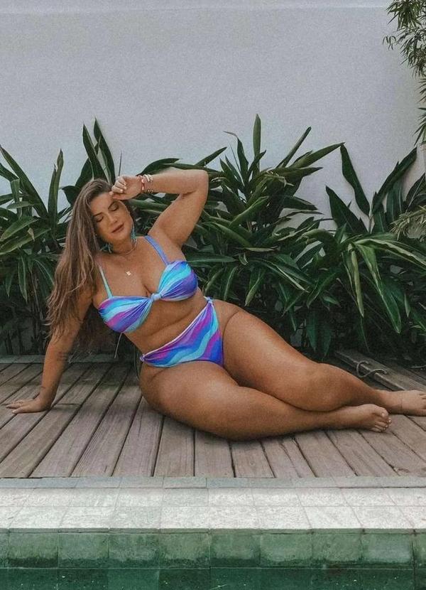 It Curves - Biquini Plus Size Ondas Roxo