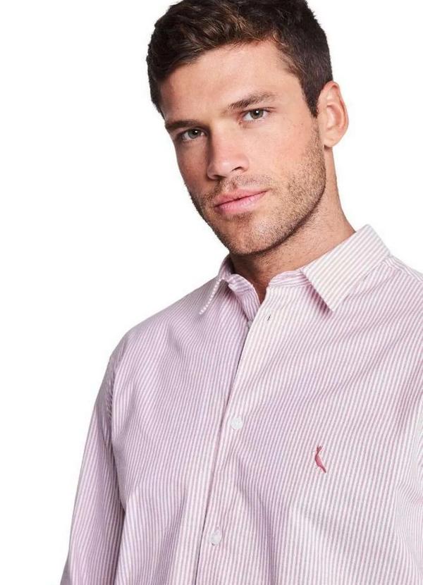 Reserva - Camisa Enxuto Listra Conforto Reserva Pink Rs